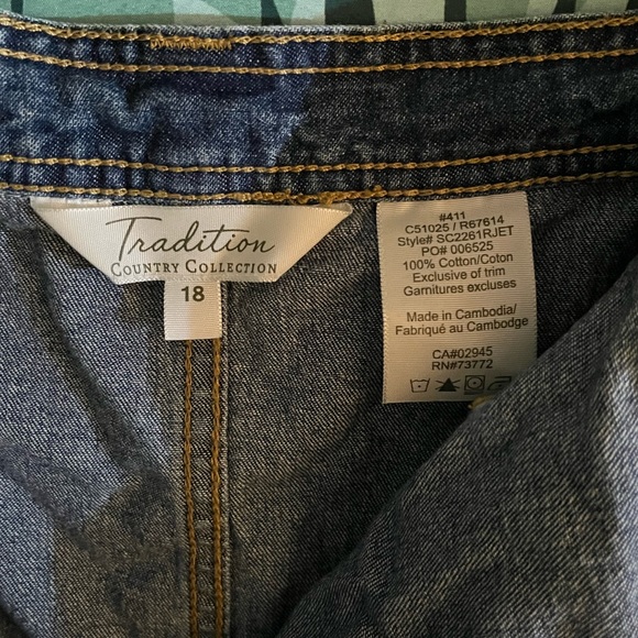 Denim button front skirt - Picture 5 of 5